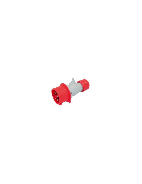SPINA MOBILE DRITTA 3P+T 400V 16A IP44 ROSSO